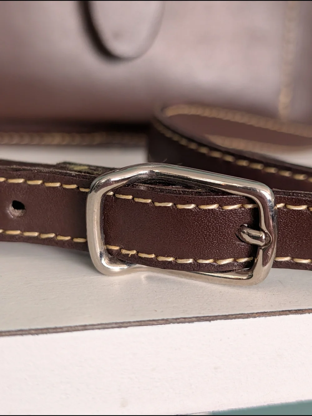 Vintage Francesco Biasia Brown Leather Crossbody Bag-Made In Italy